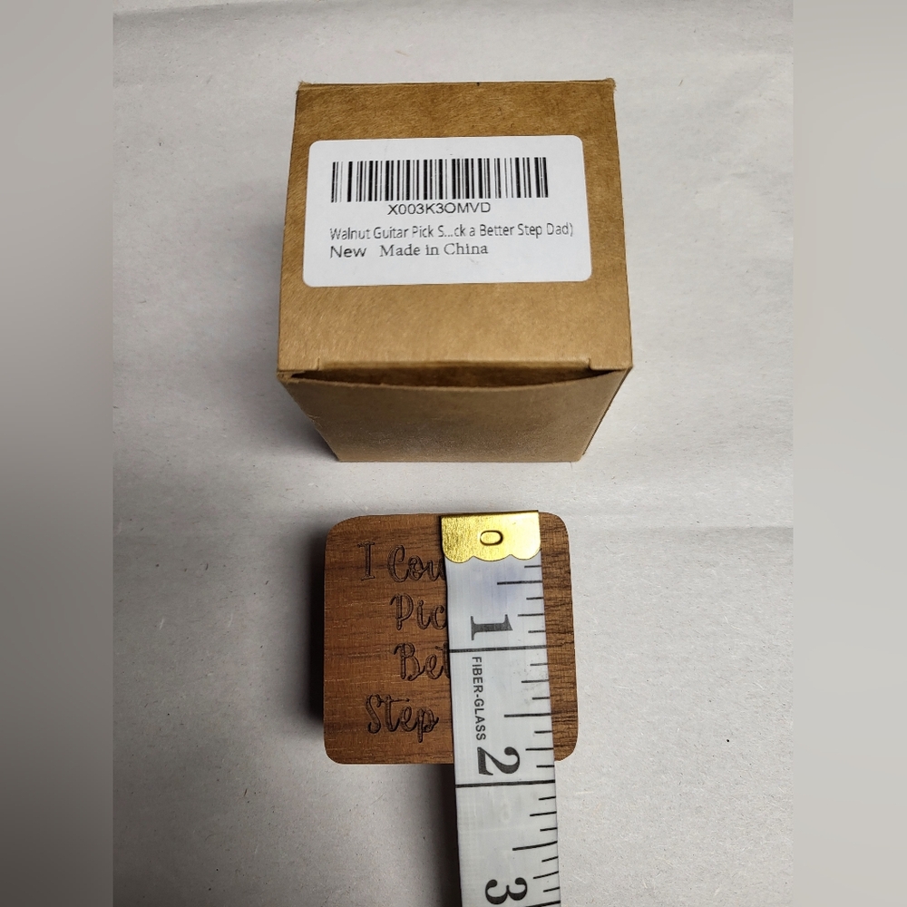New Amazon Stepdad Gift Walnut Guitar Pick Storage Case New In Box New In Box - Picture 8 of 10